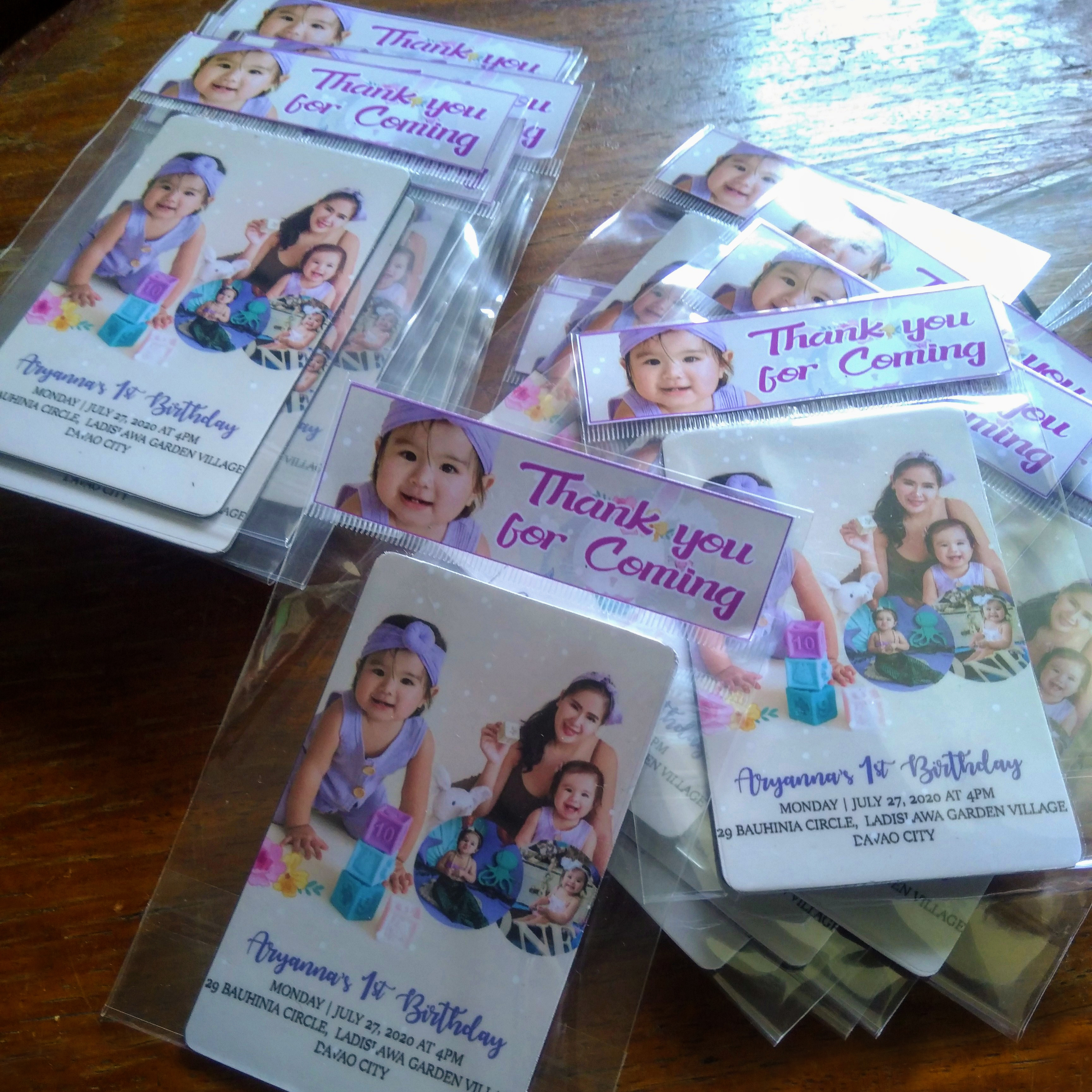 ref magnet giveaways of a baby's birthday